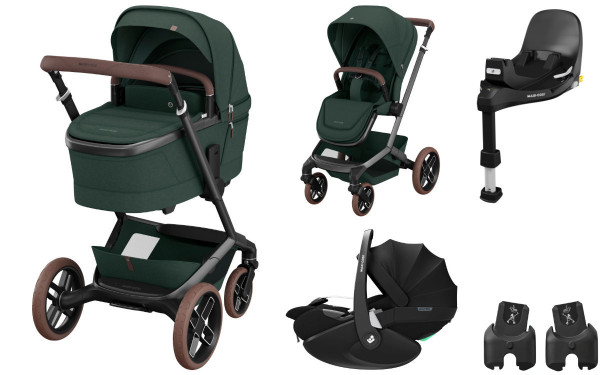 Maxi Cosi Fame Stroller Set 3-in-1 incl. Pebble 360 Pro2 i-Size Infant Car Seat + FamilyFix 360 Pro