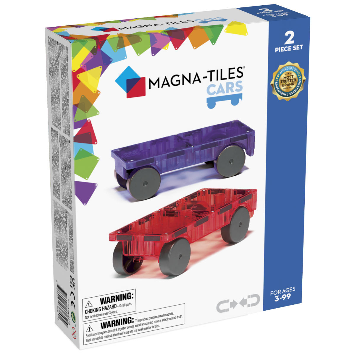 Magna-Tiles Autos - 2 Autos Purple & Red