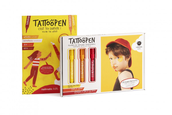 Nailmatic Tattoo Pen + Colouring Book Gift Set
