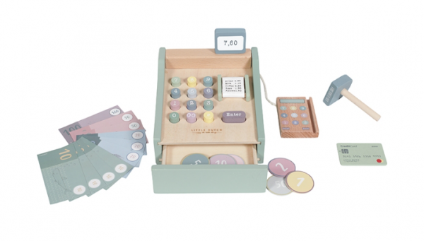 Little Dutch Wood Cash Desk With Scanner Kindermaxx