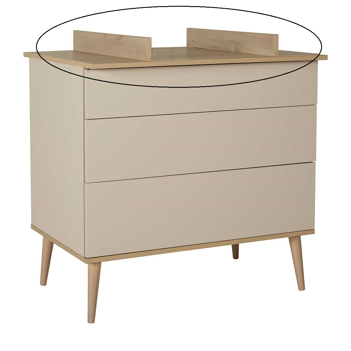 Quax Wickelaufsatz für Flow Kommode Clay & Oak Image