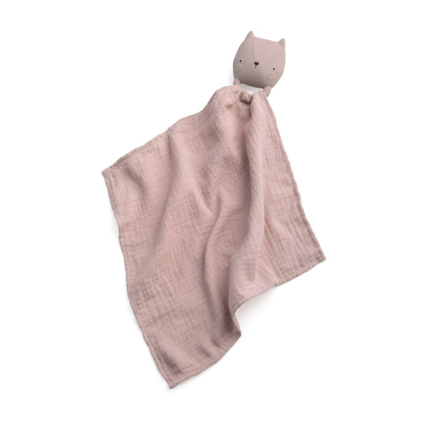 Sebra cuddle cloth with teething ring natural rubber