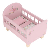 Little Dutch Wooden Doll Bed FSC – with Bedding